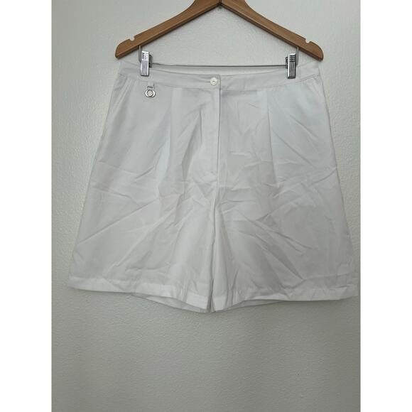 Charter Club High Rise Golf Shorts - White - Size 14 - 7" Inseam - Picture 1 of 3
